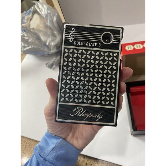 Untested Vintage Rhapsody Solid State 8 AM Pocket Radio Model RY-868 9 Volt - Picture 3 of 11